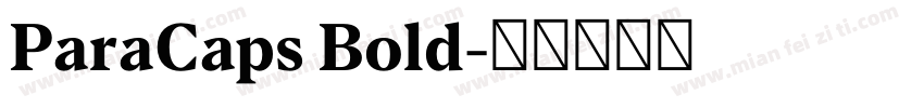ParaCaps Bold字体转换